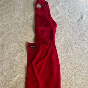 Express Vibrant Red Backless Dress